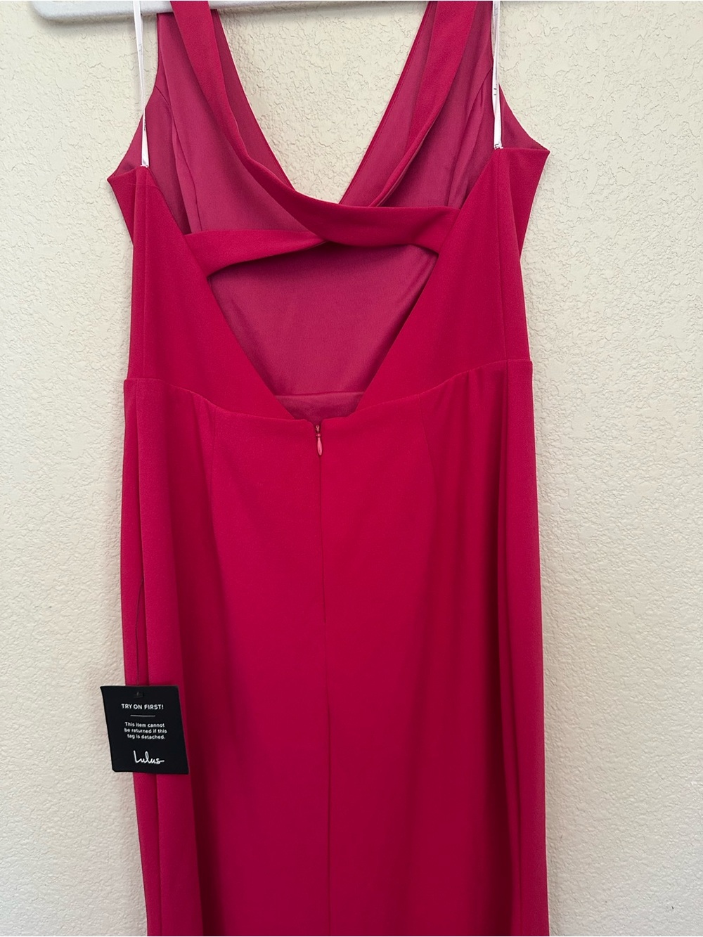 Lulus Pleased to Meet Me Magenta Backless Mermaid Maxi Dress Size Medium NWT - Picture 9 of 14